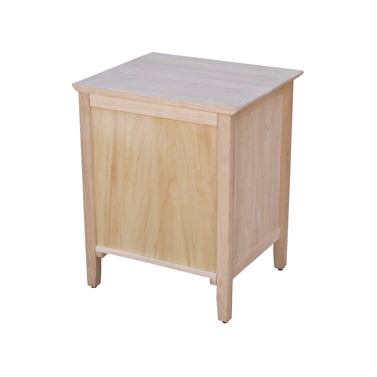 Unfinished on sale wood nightstand